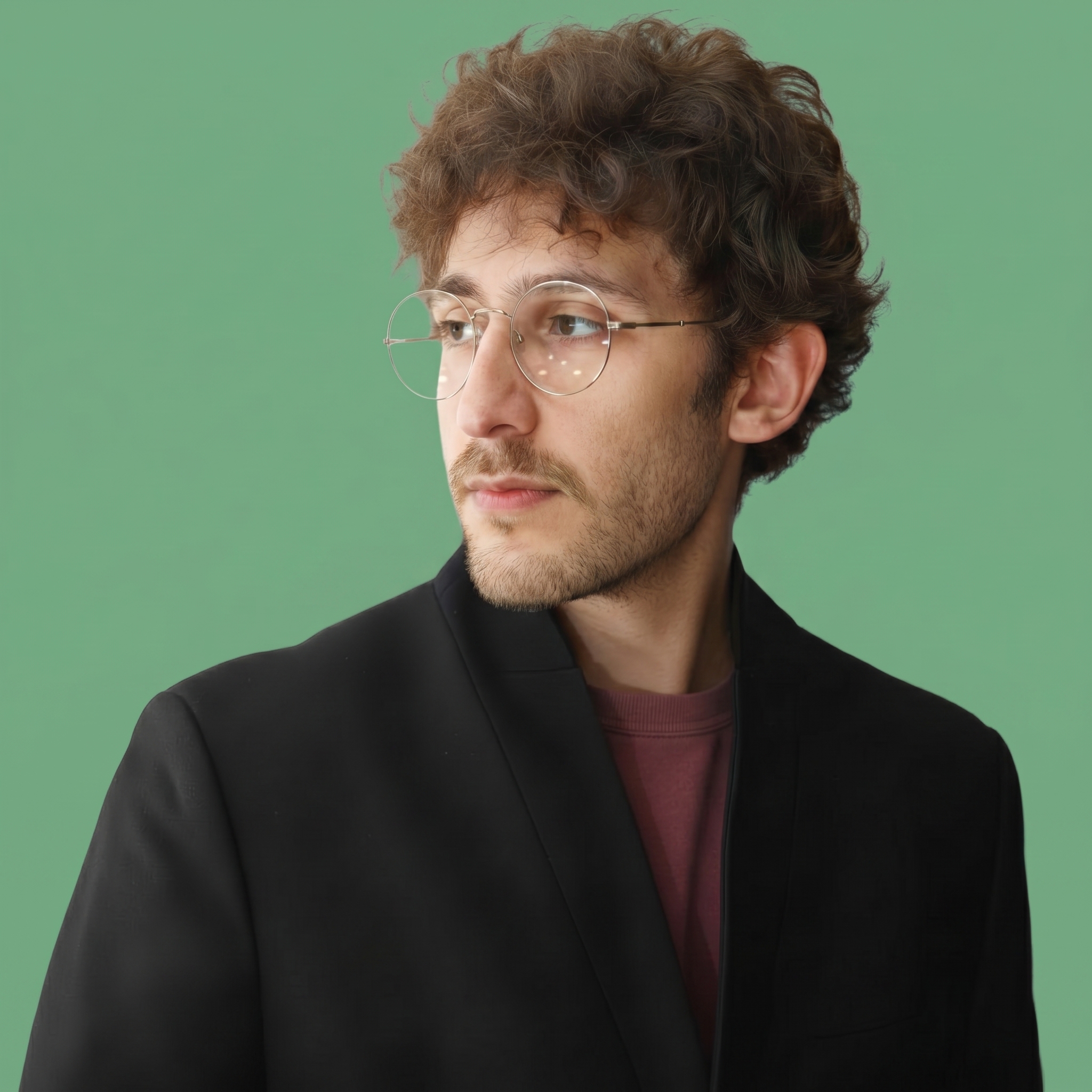 Hadi on a green screen